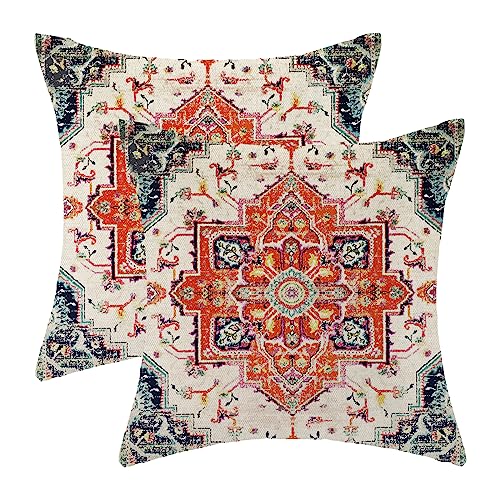 Ethnic Design Boho Decorative Pillow Covers 18x18 Set of 2 - color: Boho-24, size: 18" x 18" (Pack of 2)