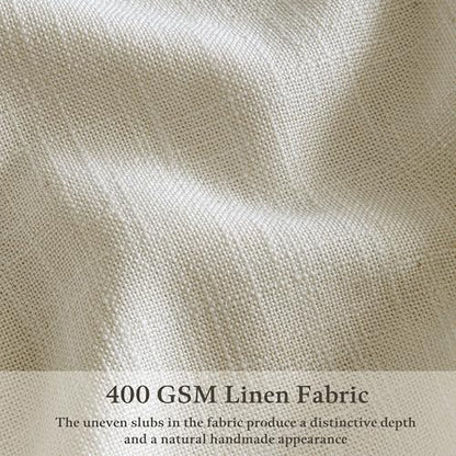 126 Inch Semi Sheer Linen Pinch Pleated Extra Long Curtains Beige Light Tan - color: Linen, size: 50"W x 126"L (Pack of 2)
