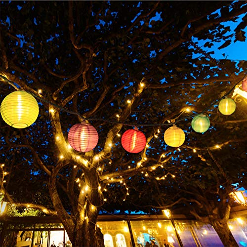 Vigdur Lantern String Lights, 10 Multicolor Lanterns Patio Lights, 9.8FT - color: Multicolor