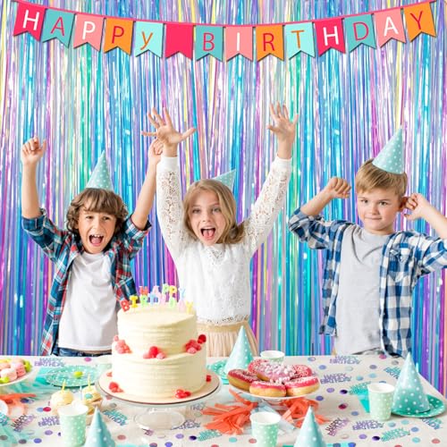 MARFOREVER Iridescent Happy Birthday Confetti Birthday Party Decorations - style: Birthday