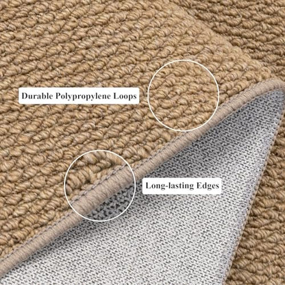 HEBE Washable Runner Rug 2'x6', Non Slip Low-Pile Hallway Rugs Runner - color: Tan, size: 2' x 6' (Rectangular)
