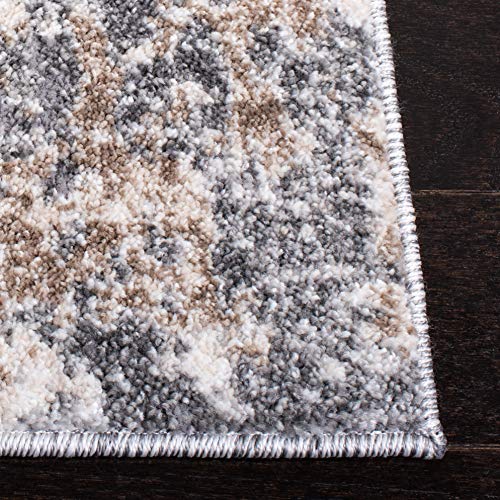 SAFAVIEH Aston Collection Runner Rug - 2' x 9', Light Grey & Grey, Modern Abstract Design, Non-Shedding & Easy Care, Ideal for High Traffic Areas in Living Room, Bedroom (ASN710F) - color: Light Grey/Grey, size: 2' x 9' (Runner)