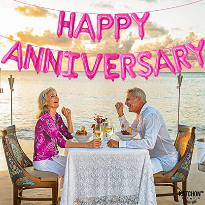 KatchOn Hot Pink Anniversary Balloons 16 Inch - style: Hot Pink