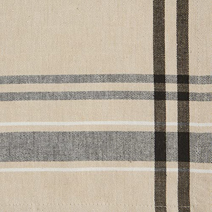 DII French Stripe Dining Table Collection Farmhouse Style Table Runner, 14x72 Inches, Taupe/Black - color: Taupe/Black, size: 14x72 Inches (Pack of 1)