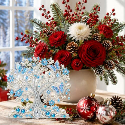 Yunzlly Stand Up Diamond Art Painting Kit, Desktop Gem Painting Ornament Kit for Adults, Tabletop Acrylic Diamond Board Painting (Tree) - color: Tree