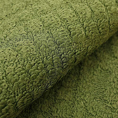 COSY HOMEER 27x18 Half Round Kitchen Rug,Non Slip Washable Mat,Green 1PC - color: Green, size: 1'6" x 2'3" (Semicircular)