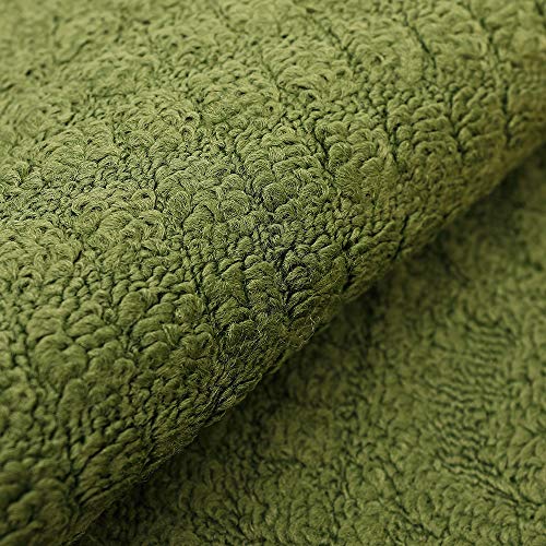 COSY HOMEER 32x20 Half Round Kitchen Rug,Non Slip Washable Mat,Green 1PC - color: Green, size: 1'8" x 2'8" (Semicircular)
