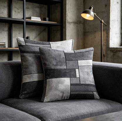 18x18 Inch Modern Grey Geometric Throw Pillow Covers Set of 2 - color: A20013, size: 18" x 18" (Pack of 2)