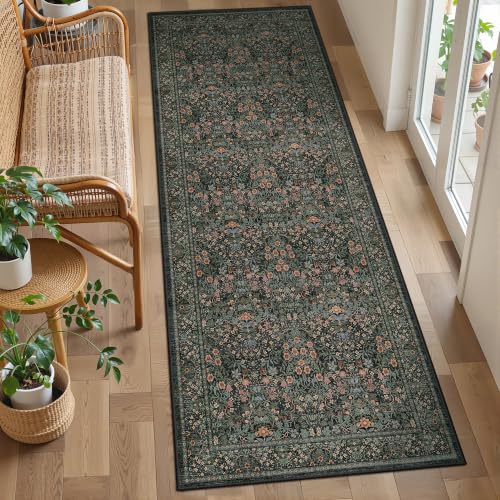 2x6 Runner Rug, Black Rug Washable Kitchen Rugs for Bedroom, Black - color: Black, size: 2' x 6' (Runner)