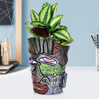 Midogaigai Abstract Face Planter Pots for Indoor Plants&Flowers Home Decor - style: Retro