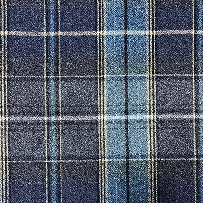 always4u Woolen Look Plaid Curtains Modern Window Panels Navy Blue Check Tartan Curtains for Living Room Bedroom 2 Panels Navy Blue 45 * 84 Inches - color: Navy Blue, size: 45"W x 84"L (Pack of 2)