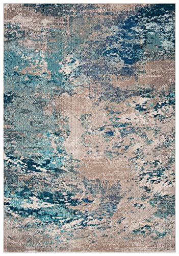 SAFAVIEH Madison Accent Rug 2'2"x4', Modern Blue & Beige MAD440M - color: Blue/Beige, size: 2'2" x 4' (Rectangular)