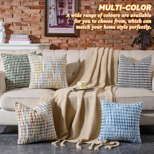 AmHoo Boho Chenille Pillow Cover,18 x 18-Inch Grey - color: Grey, size: 18" x 18" (Pack of 1)