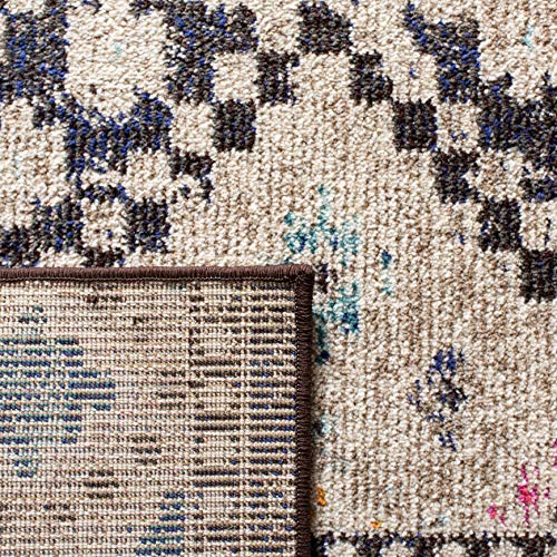 SAFAVIEH Madison Collection Accent Rug - 3' x 5', Black & Yellow, Boho Diamond Distressed Design, Non-Shedding & Easy Care, Ideal for High Traffic Areas in Entryway, Living Room, Bedroom (MAD418Z) - color: Black/Yellow, size: 3' x 5' (Rectangular)