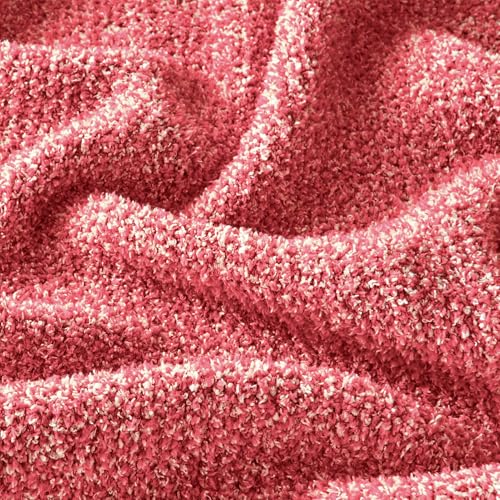 CozeCube Reversible Knitted Throw Blanket, Red White Melange 50"x60" - color: M-christmas Red, size: 50"x60"