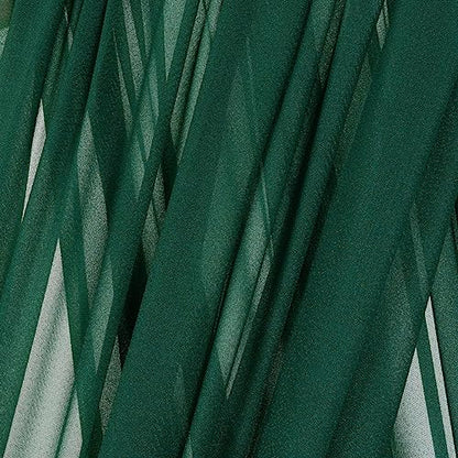 Sheer Wedding Arch Draping Fabric 29" x 20 FT 2 Panels Emerald Green - color: Emerald Green, size: 29"w x 240"l (Pack of 2)
