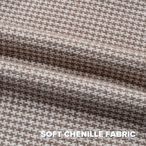 FUTEI Pack of 2 Chenille Throw Pillow Covers 18x18 Inch, Coffee - color: Coffee, size: 18" x 18" (Pack of 2)
