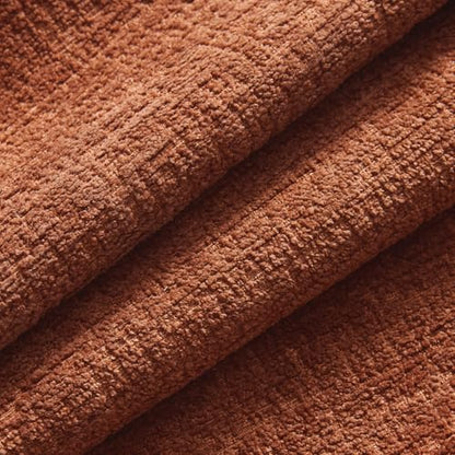 MIULEE Fall Couch Pillow Covers Textured Chenille 16x16 Rust - color: Rust, size: 16" x 16" (Pack of 2)