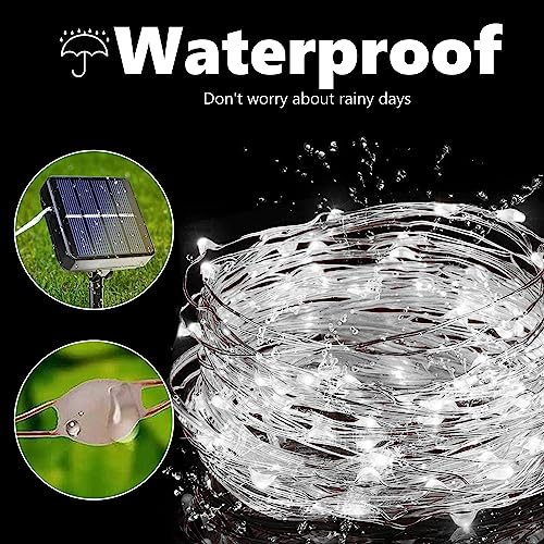 Joomer Solar Fairy Lights, 2-Pack Total 80FT 240LED String Lights, White - color: White, size: 2*120LED