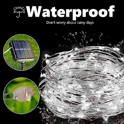 Joomer Solar Fairy Lights, 2-Pack Total 80FT 240LED String Lights, White - color: White, size: 2*120LED