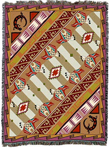Pure Country Weavers Western Slant Shadows Blanket - Southwest Native American Inspired - Gift Tapestry Throw Woven from Cotton - Made in the USA (72x54) - color: Slant Shadows, size: Large