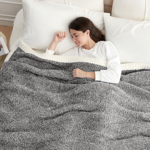 Snuggle Sac Queen Size Bedding Blanket Black, Super Soft Warm Cozy Bed Blankets Oversized Fuzzy Plush Blankets for Bed, Bedroom, Heather Black, 90x90 inches - color: Heather Black, size: Queen (90"x90")