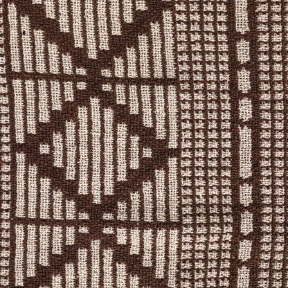 Bloomingville Soft Recycled Cotton Blend Throw with Diamond Pattern, Brown and Beige - color: Brown and Beige