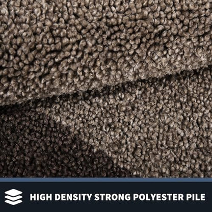 PURRUGS Hallway Runner Rug, 24" x 96", Grayish Brown & Coffee - color: Grayish Brown & Coffee, size: 24" X 96"