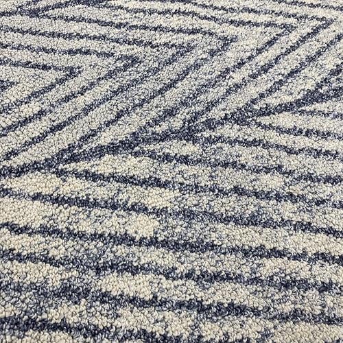 LUXE WEAVERS Blue 2x8 Geometric Area Rug - color: Blue, size: 2' x 8' (Runner)
