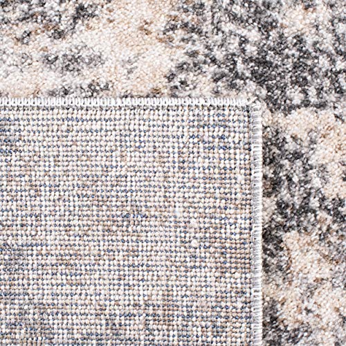 SAFAVIEH Aston Collection Runner Rug - 2' x 9', Light Grey & Grey, Modern Abstract Design, Non-Shedding & Easy Care, Ideal for High Traffic Areas in Living Room, Bedroom (ASN710F) - color: Light Grey/Grey, size: 2' x 9' (Runner)