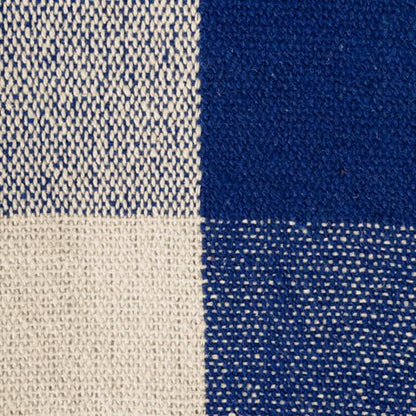 DII Buffalo Check Collection Rustic Farmhouse Throw Blanket with Tassles, 50x60, Navy/Off-White - color: Navy/Off-white, size: 50x60"