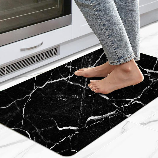 Mrcrypos Cushioned Kitchen Mat Anti Fatigue Floor Mat Runner 17.3" W X 29" L Non Slip Kitchen Mats for Floor Waterproof Kitchen Rugs and Mats Comfort Mat for Office,Sink,Laundry,Desk - size: 29"L x 17.3"W x 0.4"Th