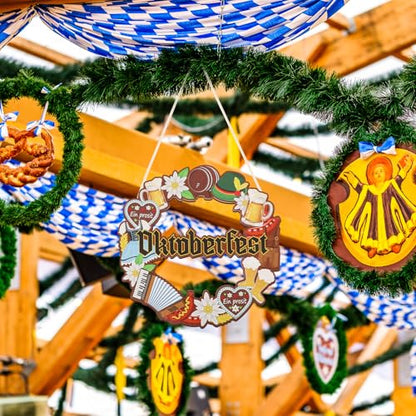 COCHIE Oktoberfest Decorations German Beer October Fest Welcome Sign Decor - style: Oktoberfest
