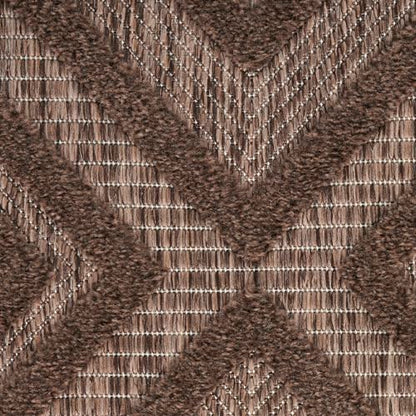 Nourison Home Versatile Brown 2' x 6' Area Rug - Easy Clean, Non Shedding, Bed Room, Living Room, Dining Room, Kitchen (6' Runner) - color: Brown, size: 2' x 6' (Runner)