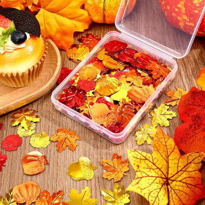 MARFOREVER Fall Thanksgiving Glitter Confetti, Fall Party Decorations - style: Thanksgiving Day