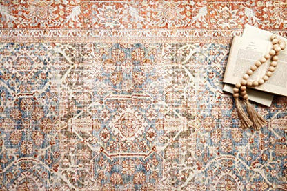 Loloi Layla Ocean/Rust 2'-6" x 9'-6" 러너 러그 - color: 오션 / 러스트, size: 2피트 6인치 x 9피트 6인치