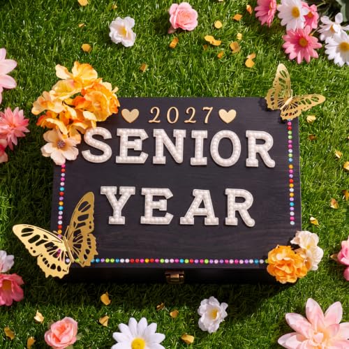 Yousoontic 2027 Senior Memory Keepsake Box and DIY Accessories,Black - color: Black