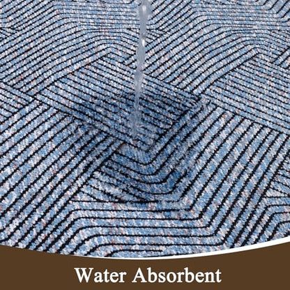 Pauwer Non Slip Kitchen Rugs Sets of 2, Washable Soft Kitchen Mats, Blue - color: Blue, size: 19"x32"+19"x47"