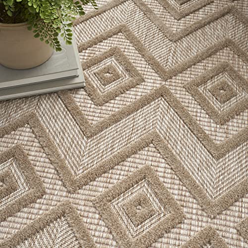 Nourison Home Versatile Natural Beige 4' x 6' Area Rug - Easy Clean, Non Shedding, Bed Room, Living Room, Dining Room, Kitchen (4' x 6') - color: Natural Beige, size: 4' x 6' (Rectangular)