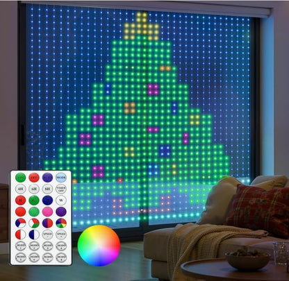 Brightown 540 LED RGB Smart Curtain Fairy Lights with Remote, 4.9x6.6ft - size: 540 LED - Remote Control