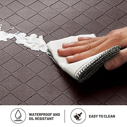 HappyTrends Kitchen Floor Mat - 4/5 Inch Thick Anti-Fatigue Kitchen Rug - color: Chocolate, size: 28"L x 17.3"W x 0.8"Th