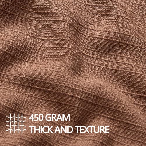 MIULEE Thick Textured Rust Decorative Fall Throw Pillow Covers 18x18 Inch - color: Rust, size: 18" x 18" (Pack of 2)