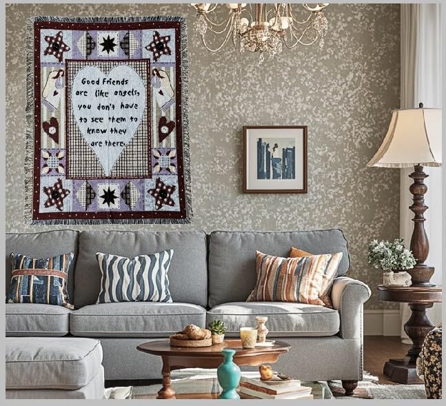 Friends&Family Like Angels Tapestry Throw Blanket 50"x60" - color: Angel
