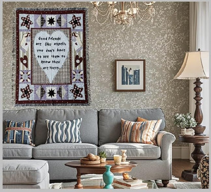 Friends&Family Like Angels Tapestry Throw Blanket 50"x60" - color: Angel