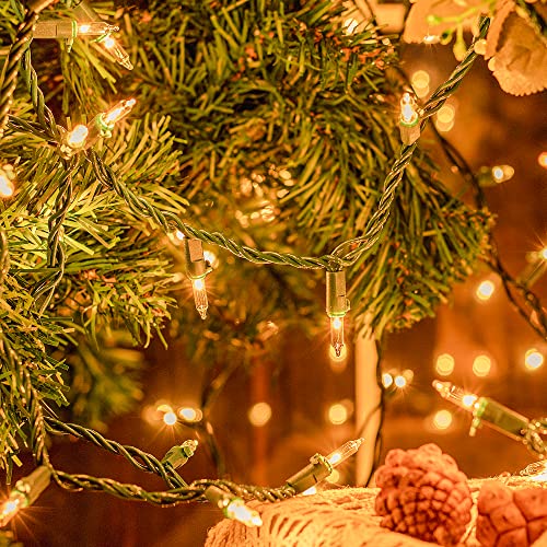 White Christmas Lights,13FT 50 Count String Lights with Green Wire - color: Warm White (Green Wire), size: 50 count