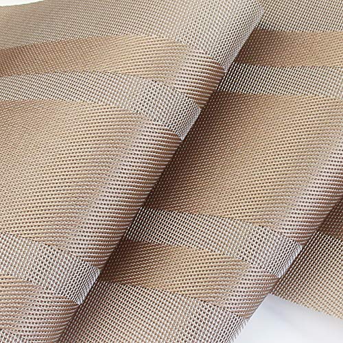 PIGCHCY 72 inches Table Runner,Table Centerpiece, Heat Resistant Vinyl Woven Washable Table Mats Sets (Champagne) - color: Box: Champagne, size: 1 Table Runner