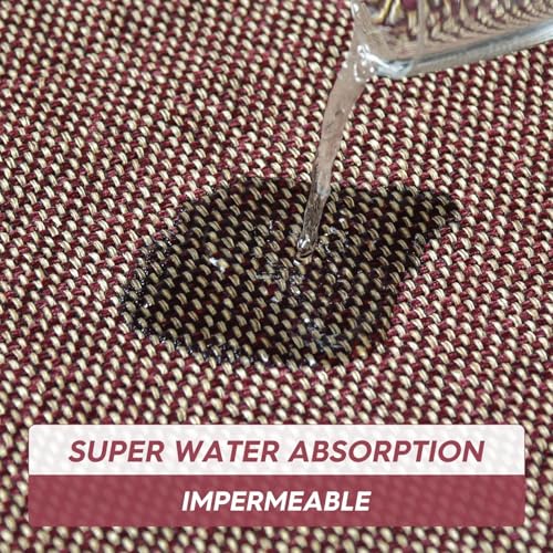 Artoid Mode Non-Slip Red Kitchen Rugs and Mats Set of 2-17x29 + 17x47 - color: Red, size: 17" x 29" /17" x 47"