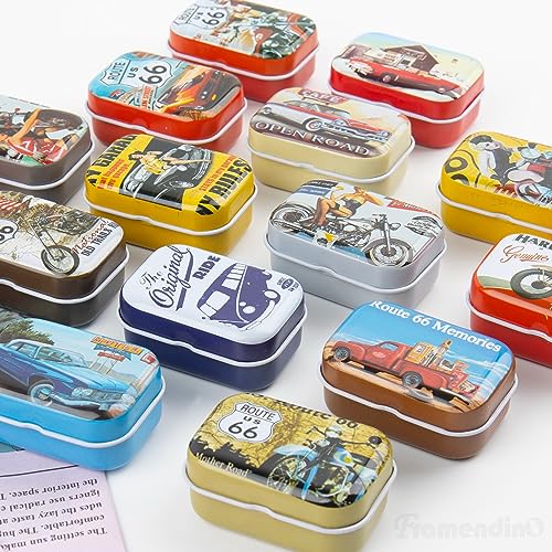 Framendino, 5 Pack Mini Trinket Coin Box Small Car Series Containers with Lid for Jewelry Storage Case (Random Color) - color: Car Pattern