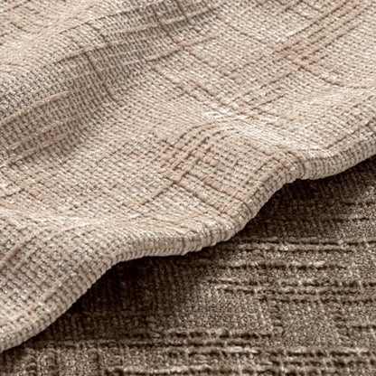 MIULEE Chenille Textured Throw Pillow Covers Oatmeal 16x16 Set of 2 - color: Oatmeal, size: 16" x 16" (Pack of 2)