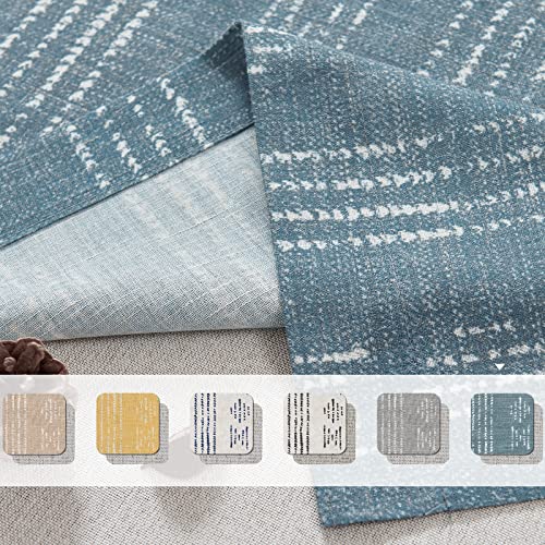 jinchan Striped Valance 18 Inch Modern Boho 1 Panel Blue - color: Boho Blue, size: 50"W x 18"L (Pack of 1)